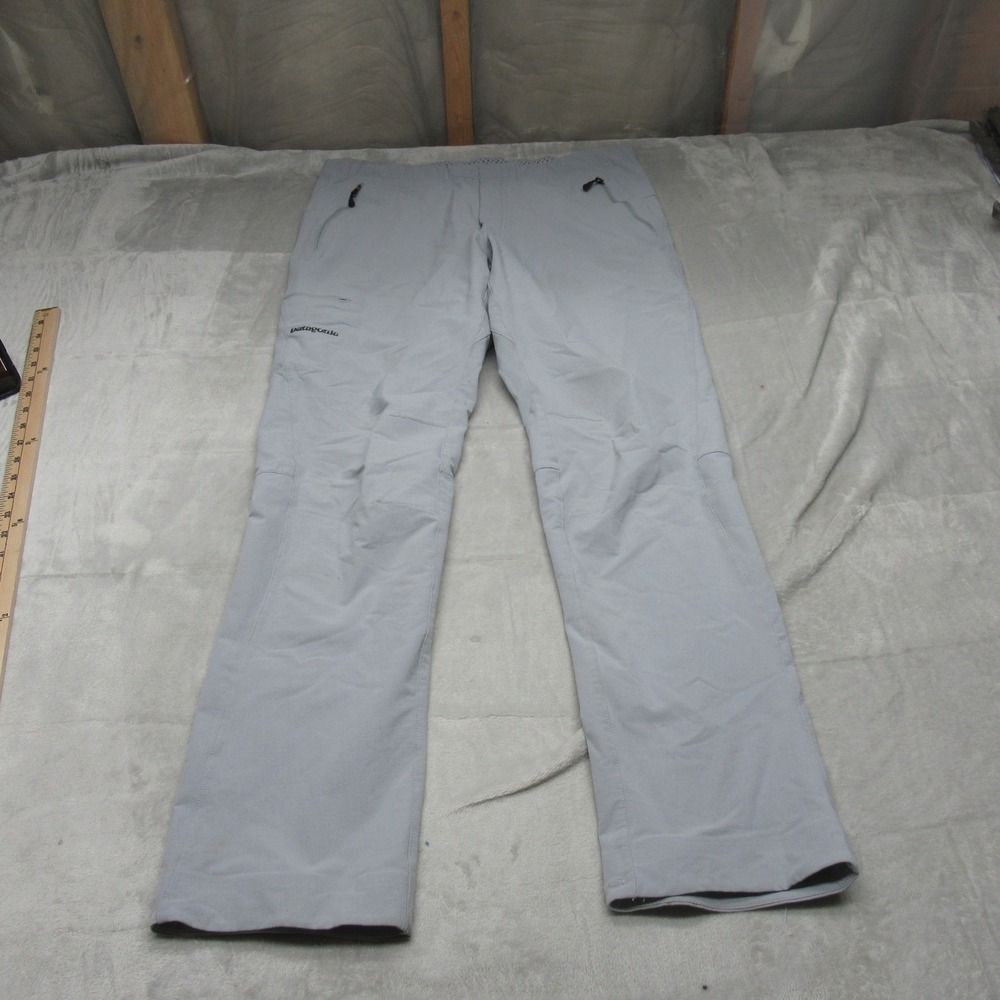 Patagonia Pants Men 34x30 Gray Stretch Cargo Double Knee Climbing Outdoor Hiking